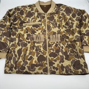 Gamehide Parka Liner Jacket Mens Large Brown Duck Camo Fleece Lined RWH-13L